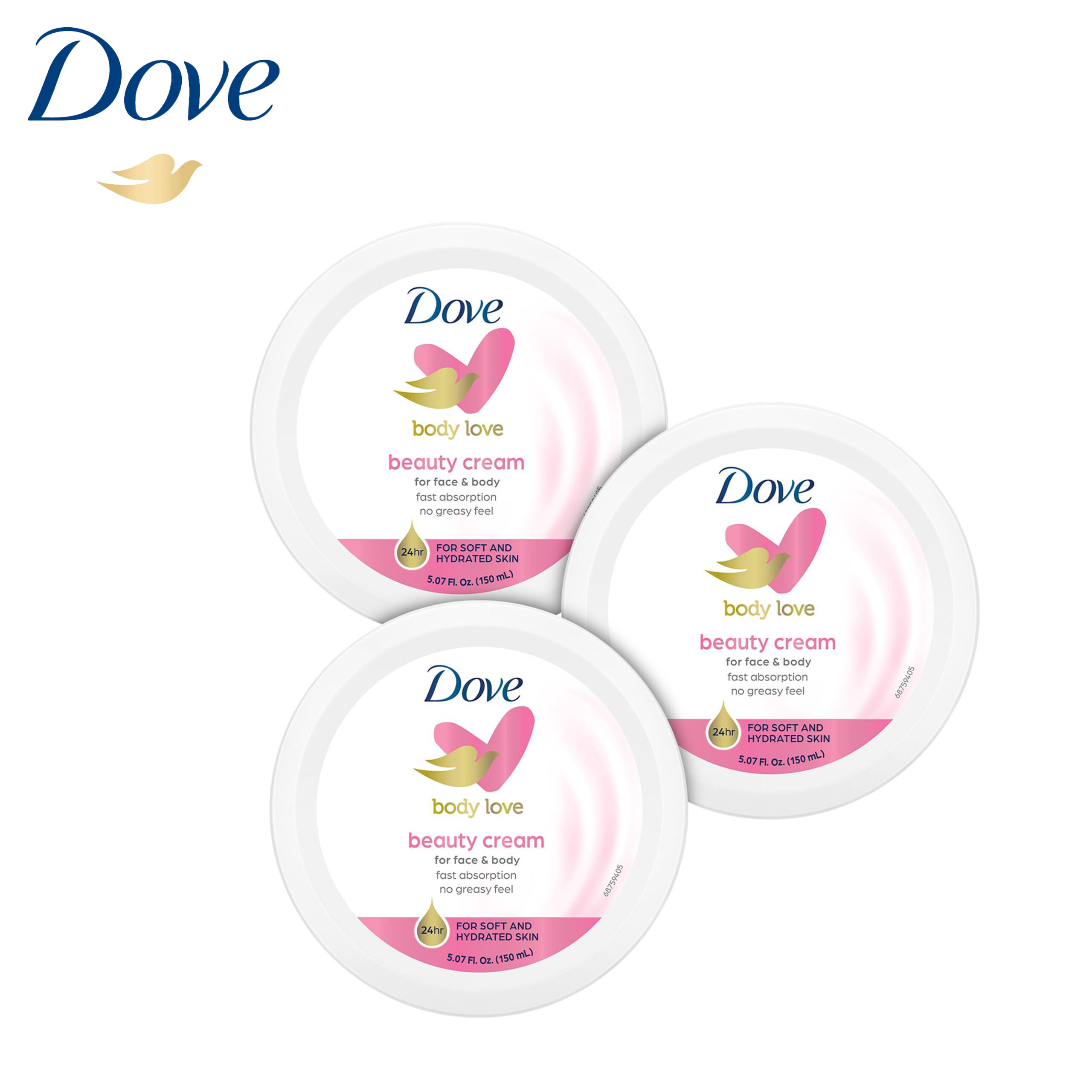 12 Dove Body Love Beauty Cream - Image 1